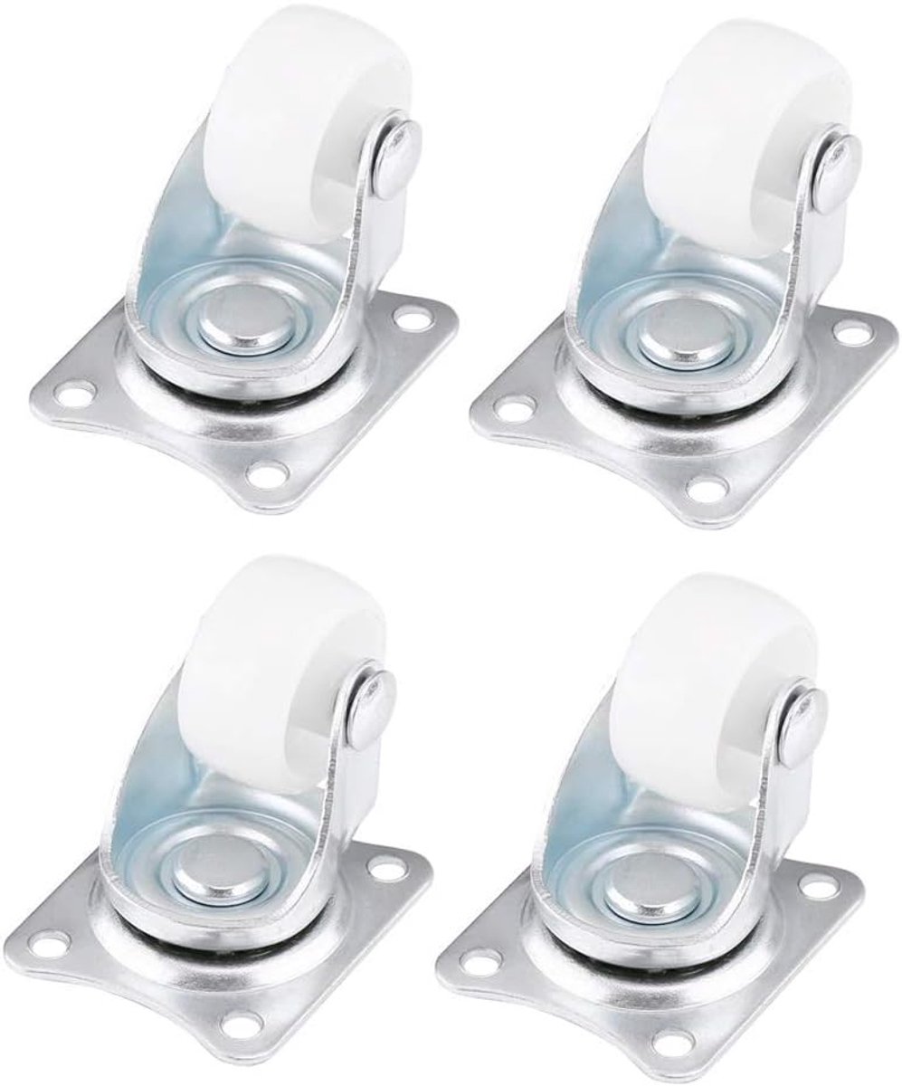 Caster Wielen - MAGT 4 stks Universal Swivel Casters 1 "Wielen Wit Roller Wiel voor Meubels Trolley Stoel