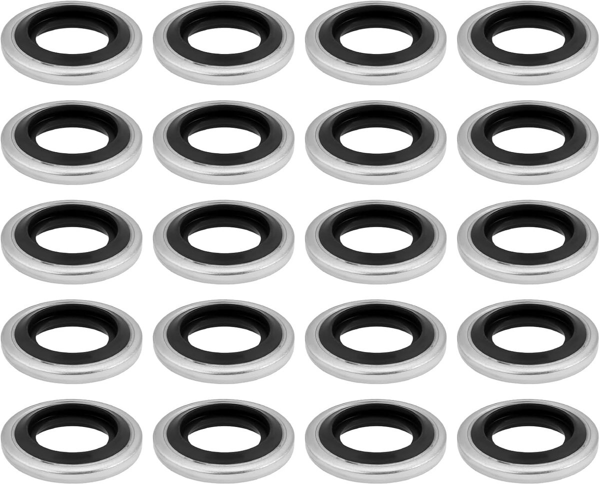 50Pcs M5 Bonded Seal Wasmachines Nitril Afdichting Wasmachine 5.7x9x1mm Voor Auto