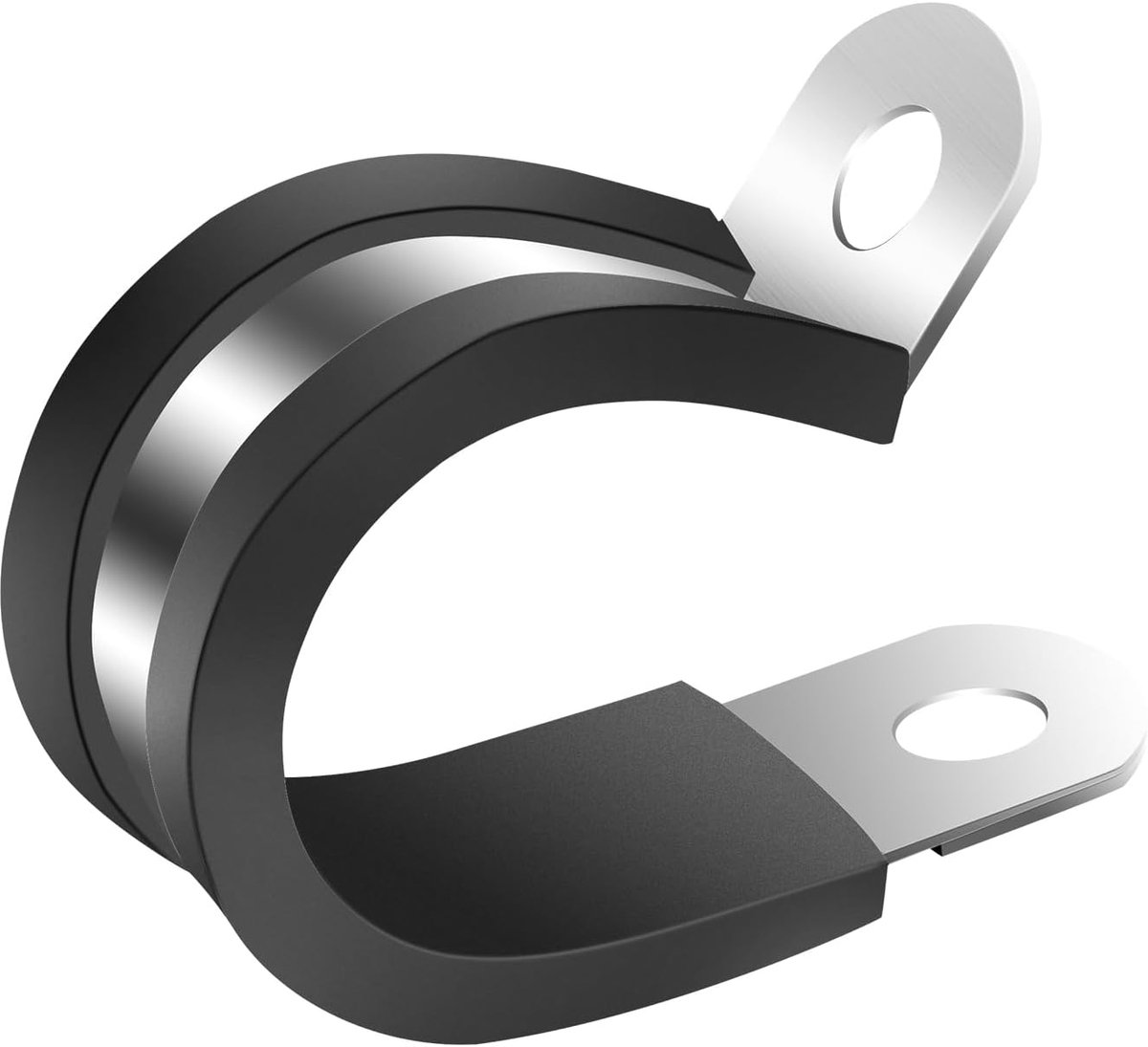 20x roestvrij stalen kabelklemmen 15 mm, gerubberd, P-klemmen met rubberen inleg, roestvrij, voor kabels, slangen, buizen & leidingen, ideaal voor auto, boot & DIY