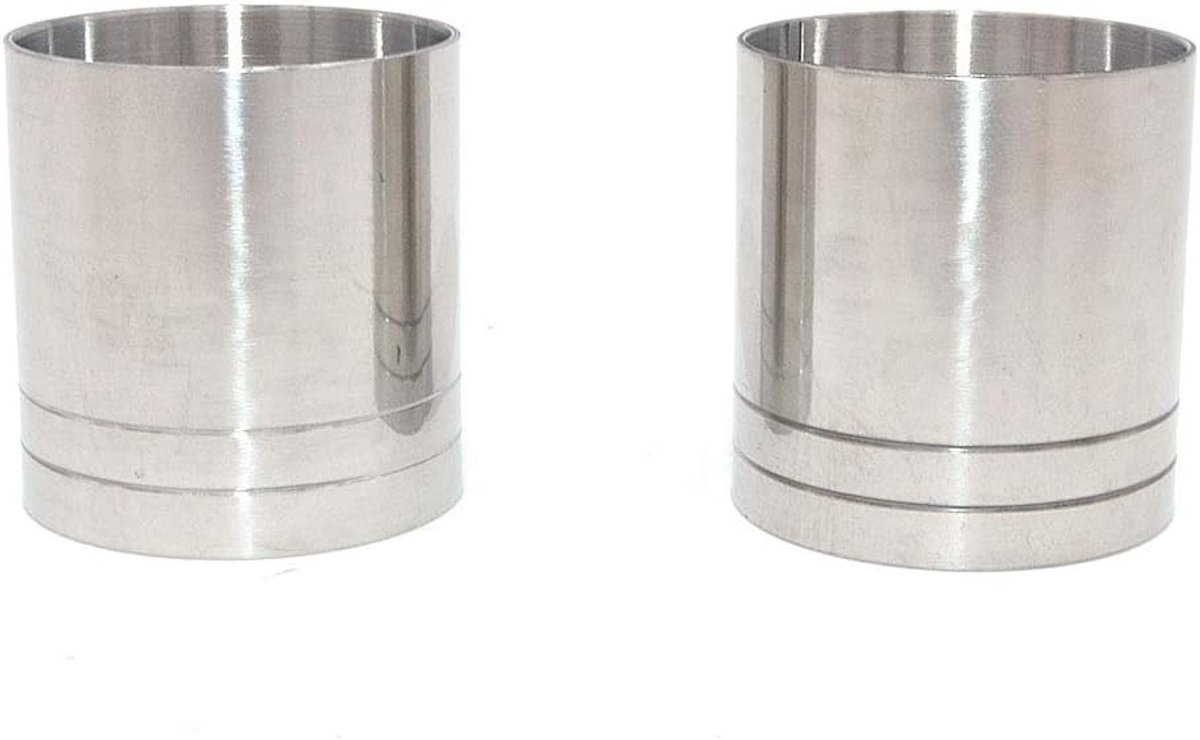 2 stuks roestvrij staal cocktail jigger cup liquor maatbeker recht cilindrische mokken barkeeper drankmixer party bar bartending gereedschap - 35 ml / 1.18 oz