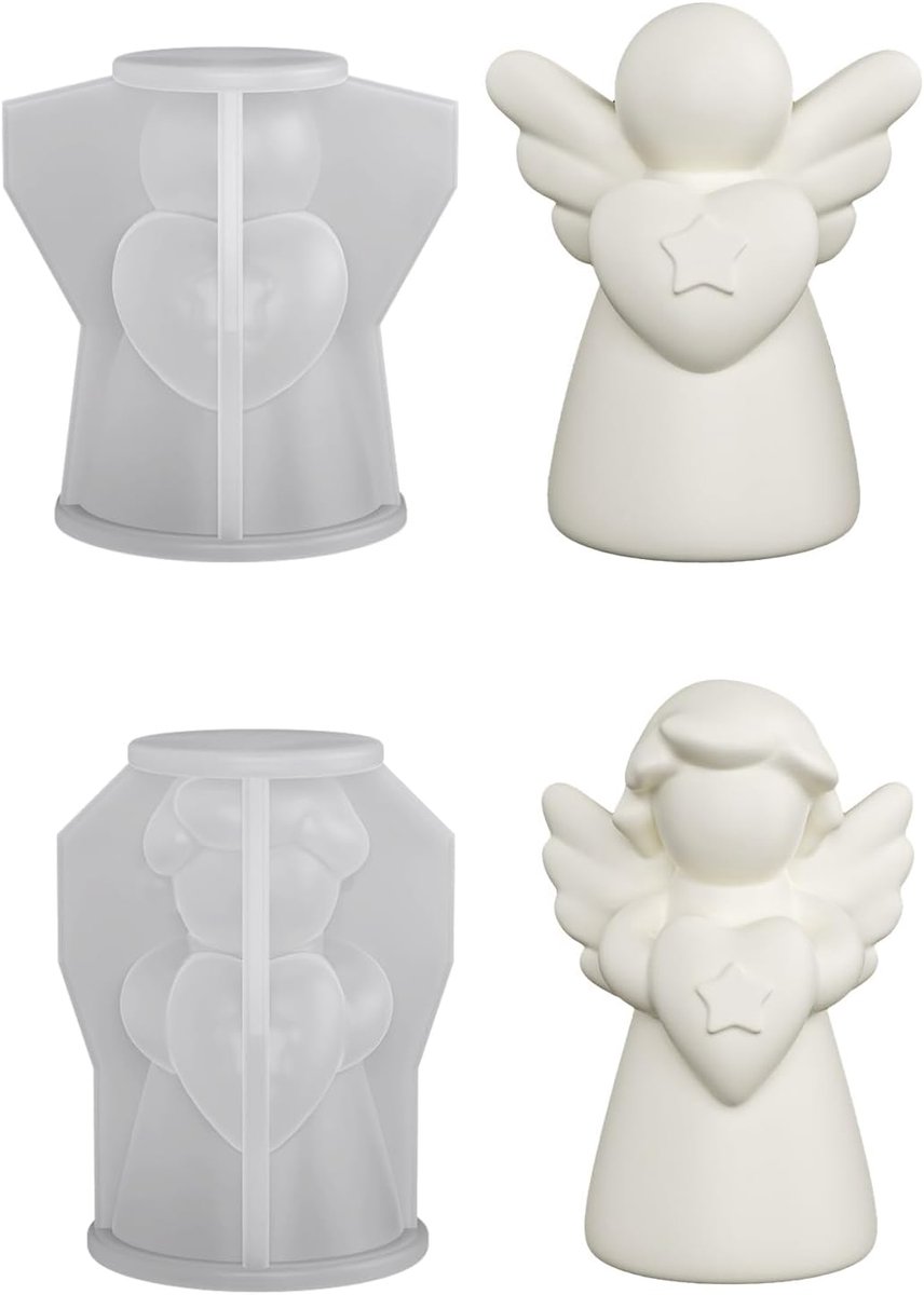 set, engel, siliconen mal engel, kerstgel, gibs vormen, siliconen, 3D-gietvorm engel, siliconen vormen, gietvormen, engel, ster van gips, siliconen vormen om te gieten, geschikt voor