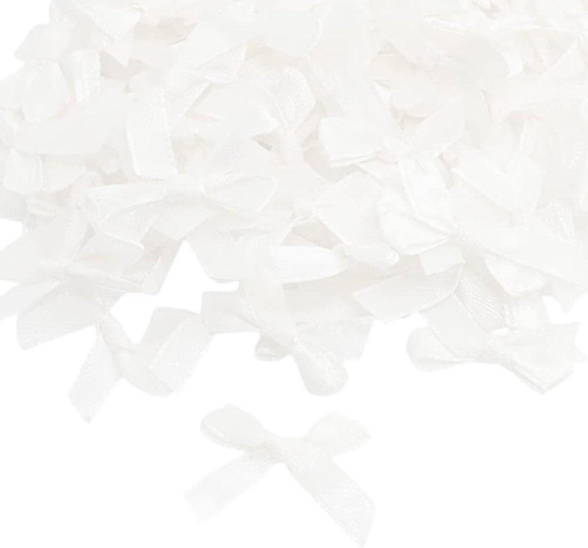 Lint, 100 stuks, 6 mm, decoratieve strikken, kant-en-klare strikken, cadeaustrikken, satijnen linten voor doe-het-zelf knutselen, bruiloft, Valentijnsdag, Kerstmis, decoratie, kaarten maken,