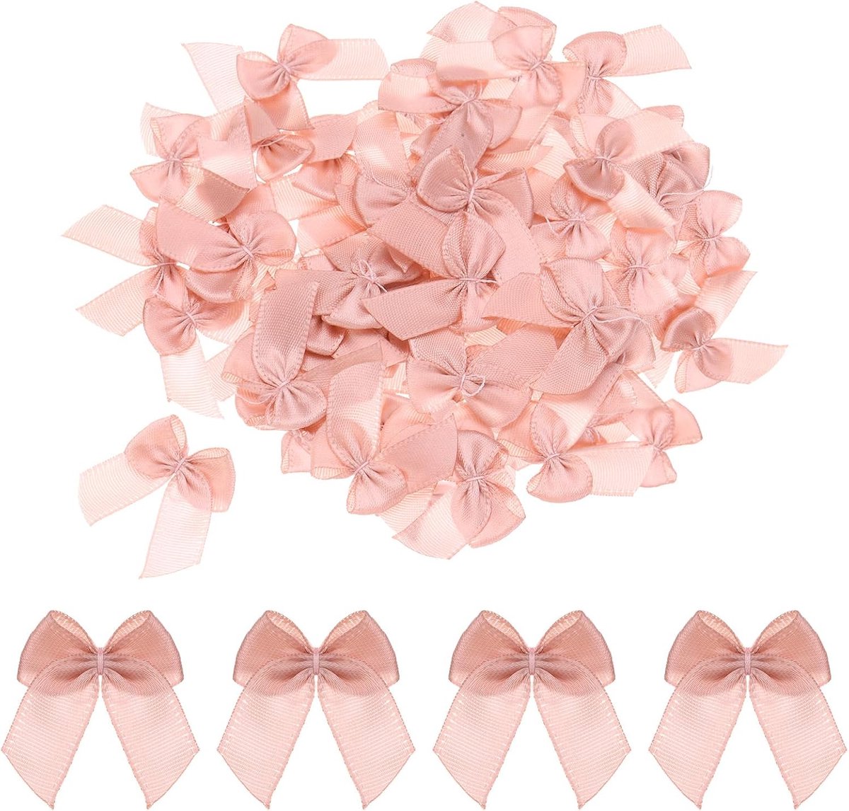 Strikken van satijnen lint, 1 inch (2,54 cm) van satijnen lint van stof, om te knutselen, naaien, bruiloft, verjaardag, feest, cadeauverpakking, lichtmauve