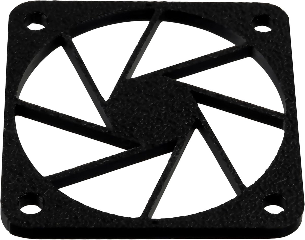 - Set van 4 Ventilatorroosters 50x50 mm | ABS Kunststof kleur zwart | Beschermrooster voor PC, Printer, Projector en Elektronica