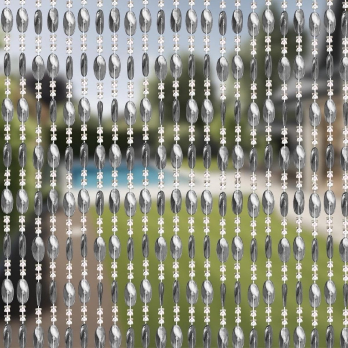 Vliegenscherm 90 x 200 cm - Grijze Parelcascade - Insectbescherming - Ventilatie zonder hinder - SnelShoppen