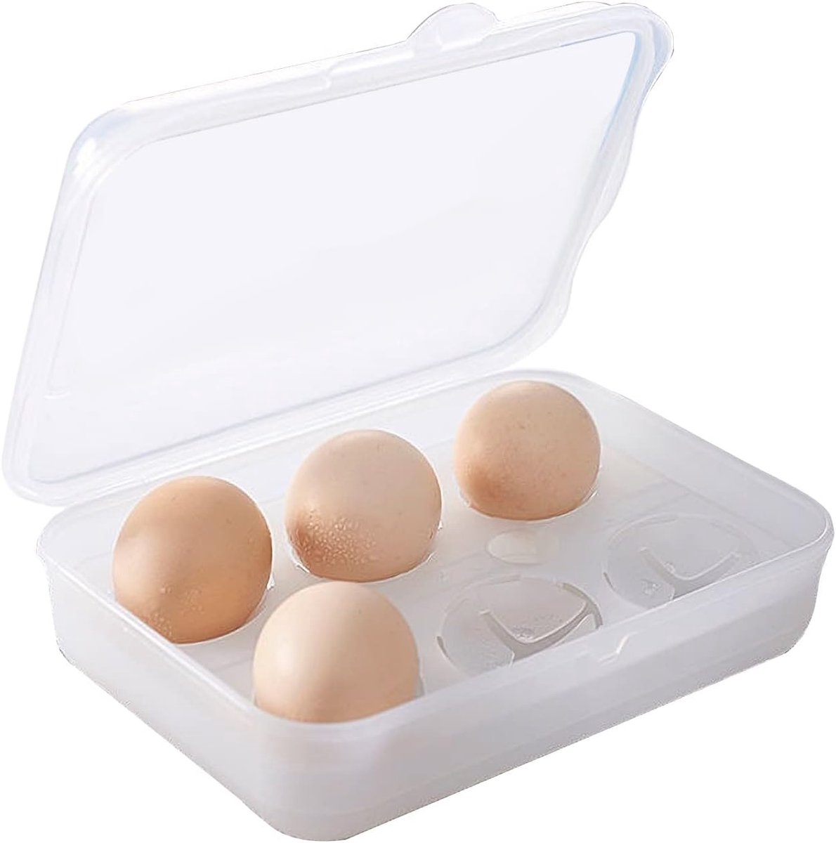 Eierhouder opslag, 6 Girds Egg Storage Koelkast, Plastic Ei Opslag Container Box, Lekvrije Schokbestendige Bescherming, Draagbare Eierlade Vervoer voor Camping Picknick Keuken Koelkast Outdoor