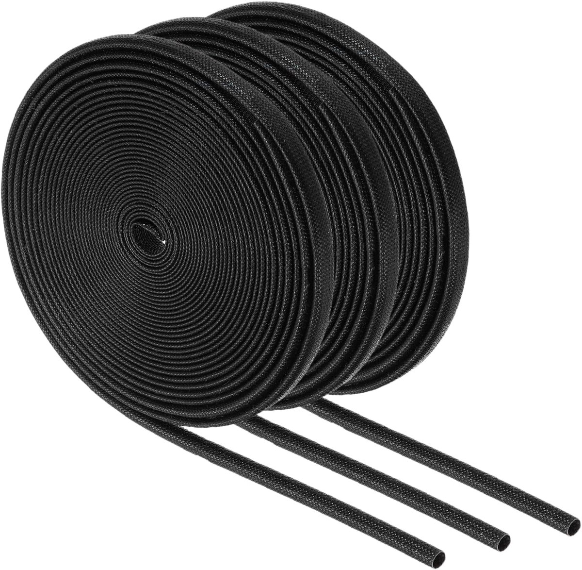 Isolatie gevlochten brandbeveiliging slang 16,4 ft - 3 mm ID zwart hoge temperatuur siliconen gecoate glasvezel manchet voor auto slangleidingen bekabeling