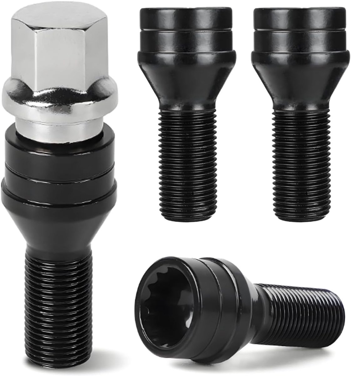 36136786191 M14x1.25 Wiel Lock Set Lug Moeren Bouten voor BMW Mini I3 I8 M2 M4 F80 X2 X4 X6 E70 E71 F10 F30 F22 F32 G11 F01 F25 26 F1 2 M Wielmoeren Bouten Moeren Set
