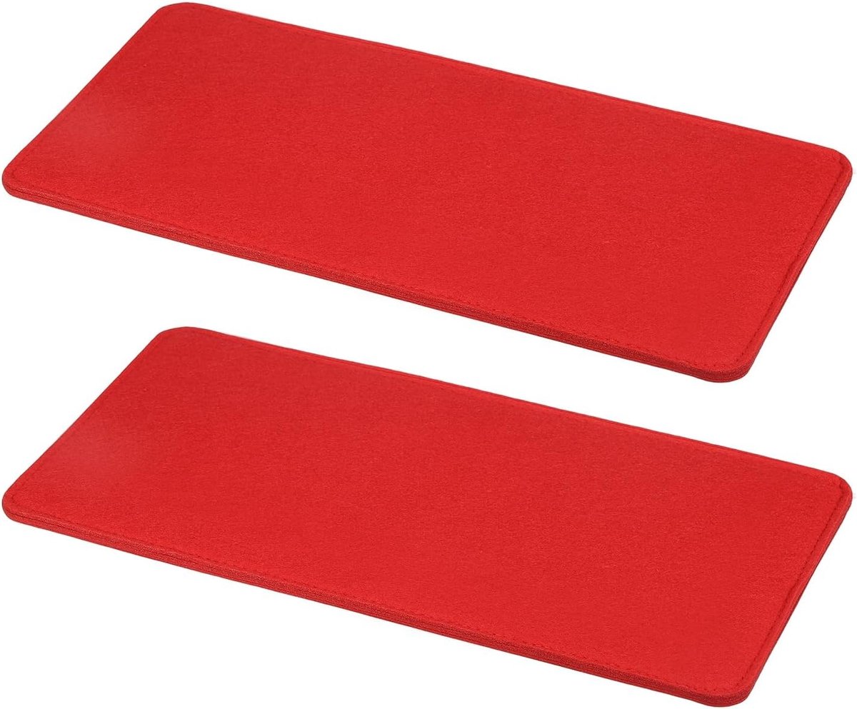 2 stuks vilten bodemvormen, 30,5 x 15,2 cm, rechthoekig, handtas, vloerkussen, tas, inlegplank, booghoek voor schoudertas, rugzak, rood