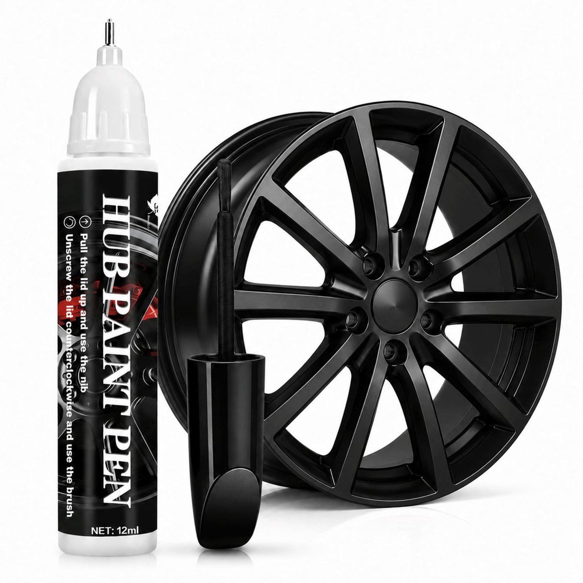 Velgen reparatieset zwart - complete set - eenvoudig in gebruik - ideaal voor snelle reparaties - SnelShoppen
