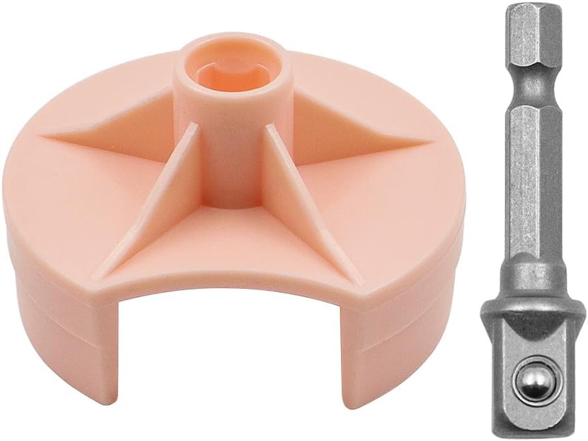 Breimachine-adapter slinger met zeskantboor stalen bit voor breimachine 48 naalden - roze
