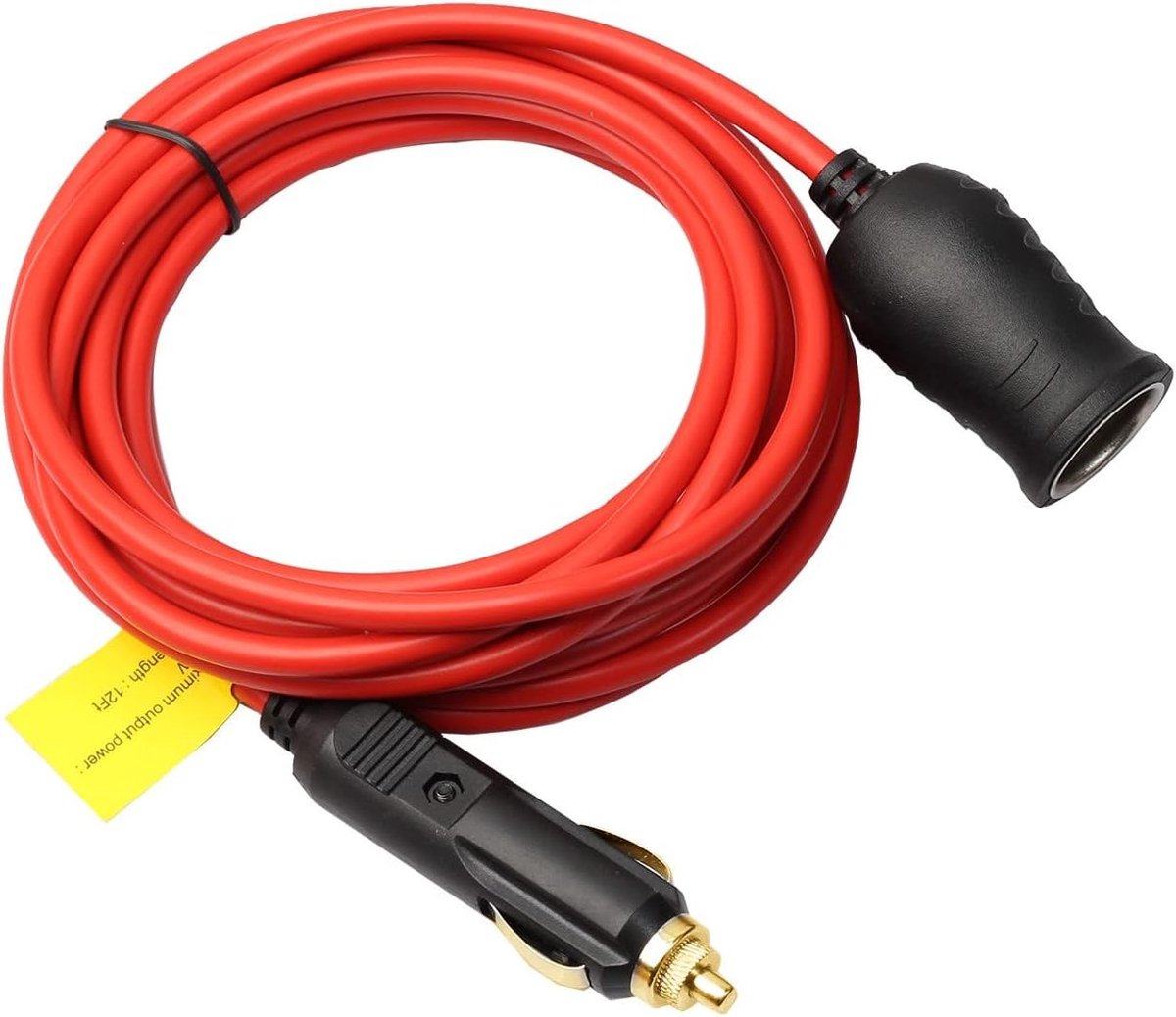 12V 24V auto sigarettenaansteker verlengkabel 3.6 meter lange auto verlengkabel, met 15A 250V zekering, mannelijk naar vrouwelijk stekkersnoer voor elektrische apparaten in voertuigen