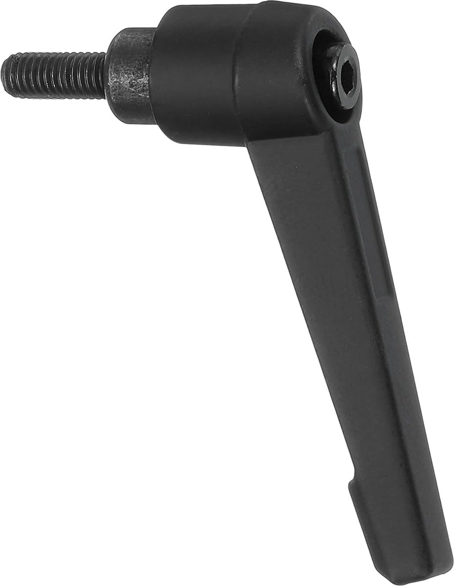 1 stuk M5 x 12 mm instelbare knoppen handvat mannelijke schroefdraad drukknop ratels snelspannende draaibouten voor draaibanken, zwart