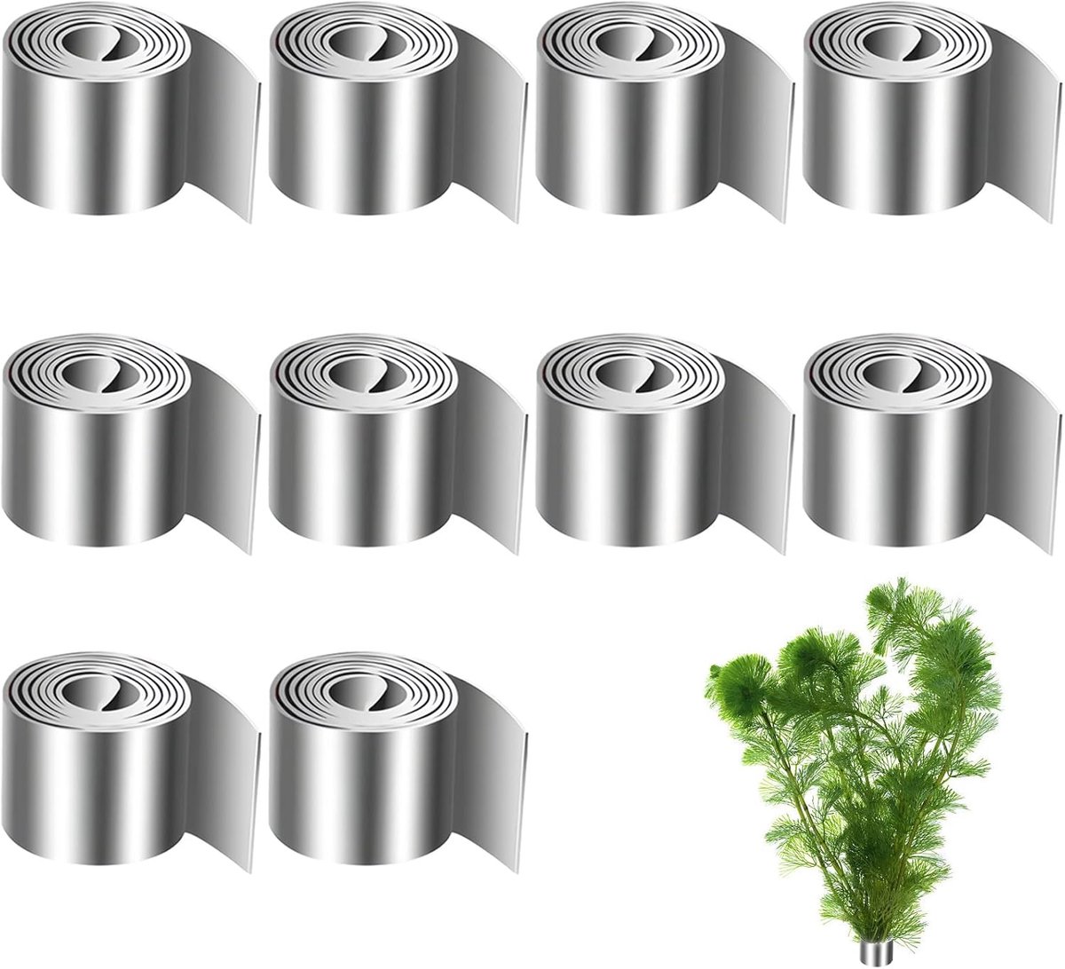 Planten Gewicht Anker Set – 10 Stuks Flexibele Gewichten van 56 cm – Ideaal voor het Stabiliseren van Waterplanten in Aquariums en Vijvers