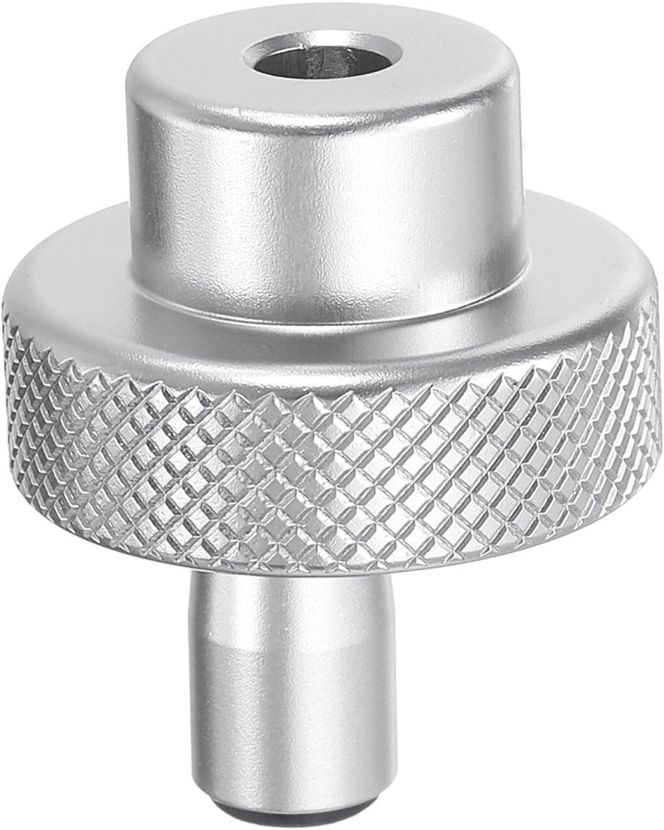 Handslinger van aluminiumlegering, 30 mm Od en 6 mm Id voor draaibank, met draaibare handgreep, aluminium freesmachinekrank, met moersleutel en 2 schroeven, zilverkleurig