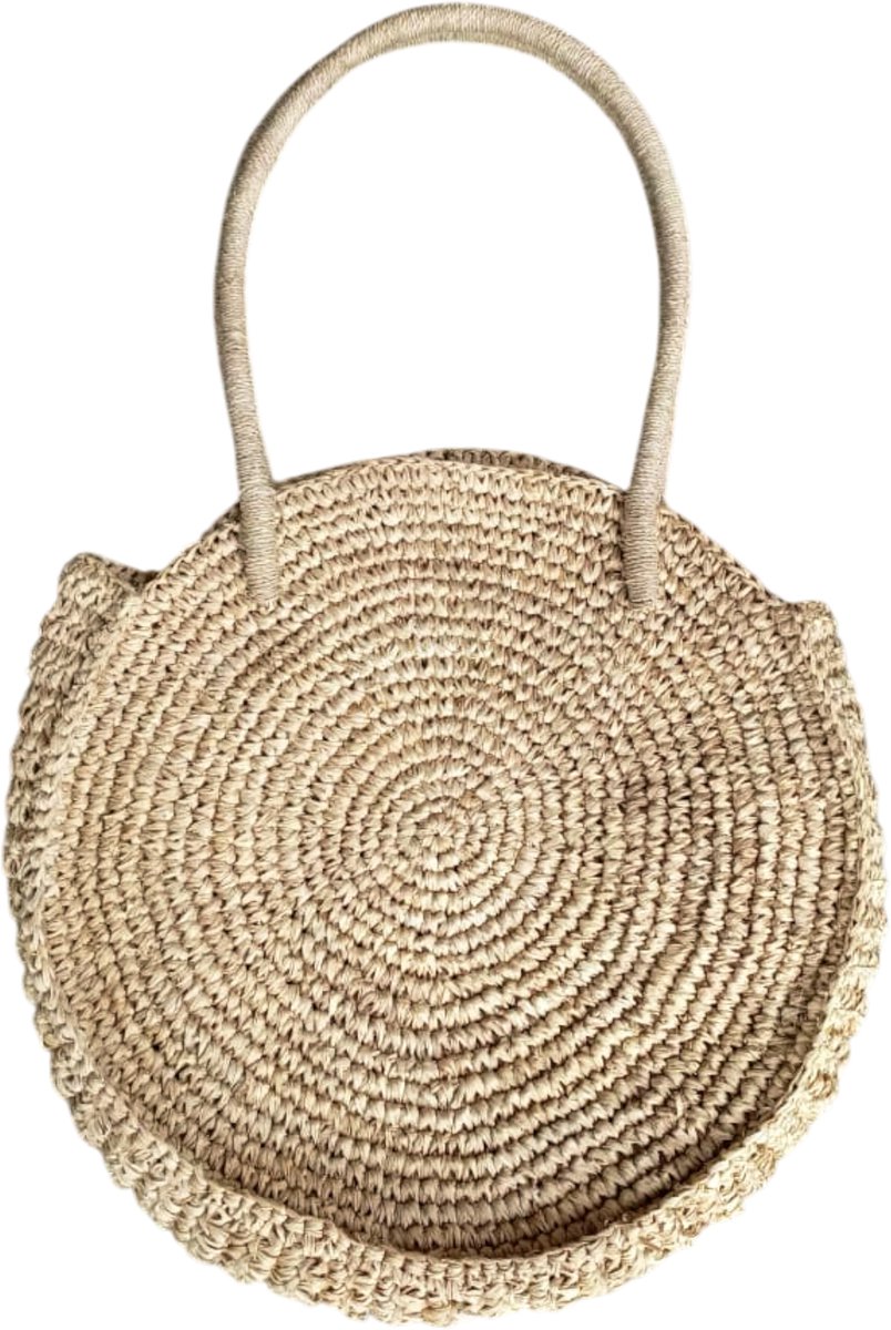 PTMD Carlise Natural Raffia Bag Round