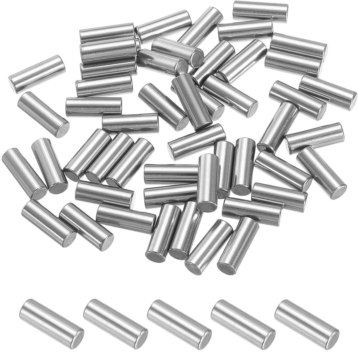 Metalen deuvels, 5 x 14 mm, 100 stuks, 304 roestvrij staal, plankhouders, bevestigingselementen voor boekenkast, planken, kast, positioneringscomponent, zilver