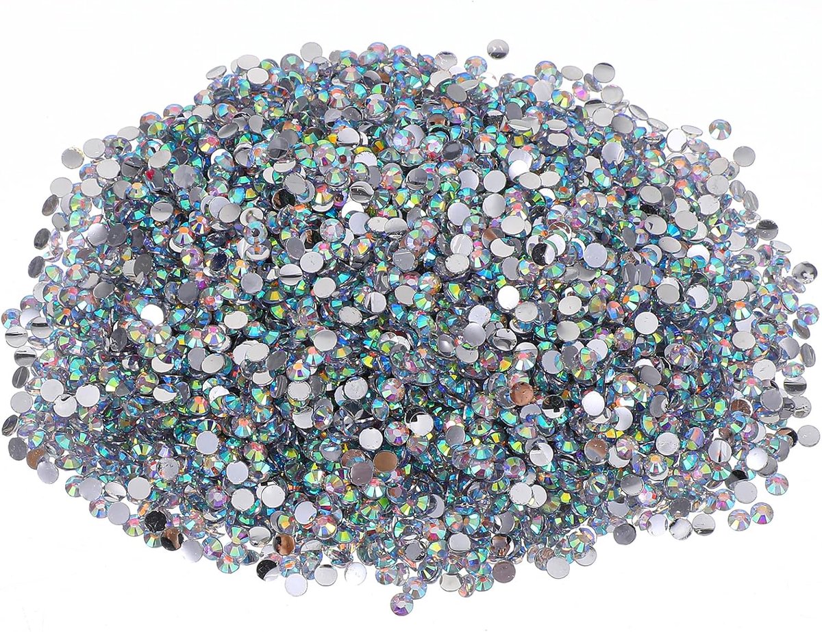 4500 stuks platte strass steentjes 3mm AB platte achterkant kristallen steentjes