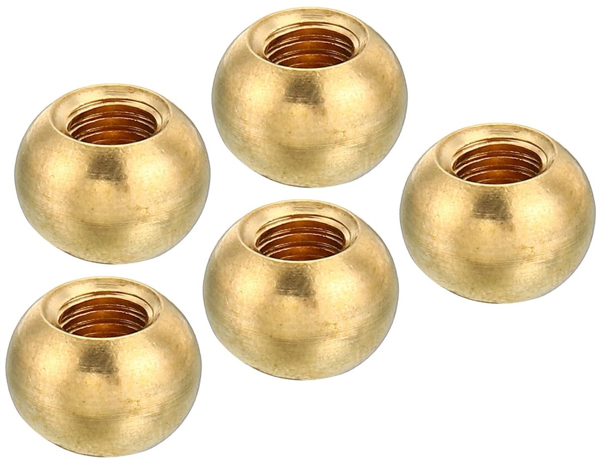 M5 x 0,8 schroefdraad 5 stuks doppen moeren knop messing kogellamp decoratie schroefdoppen moer voor meubelverlichting