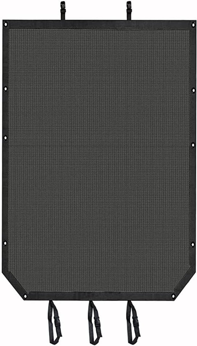 Nylon Mesh Dak Zonnescherm Cover voor F0RD B-ronco 4 Deur 2021-2022, UV-stralen Bestand Anti-Glare Warmteblokkerende Mesh Bikini Zonnescherm Cover Auto Zomer Accessoires, Zwart