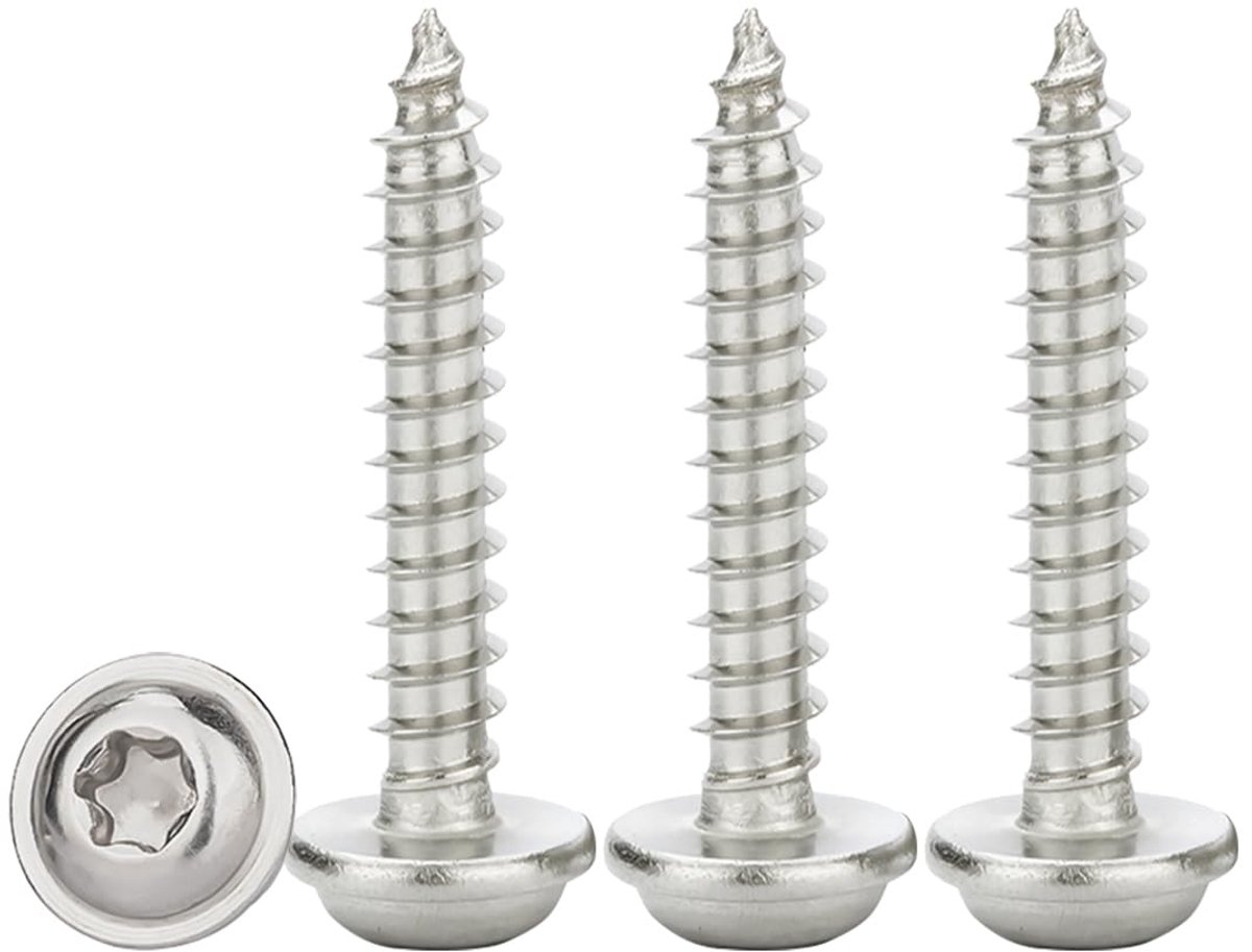 Plaatschroeven Platkop M3x20mm, 50 Stuks Zelfborende Schroeven Met Sluitring Roestvrij Staal A2 V2A Houtschroeven Torx Volledig Schroefdraad