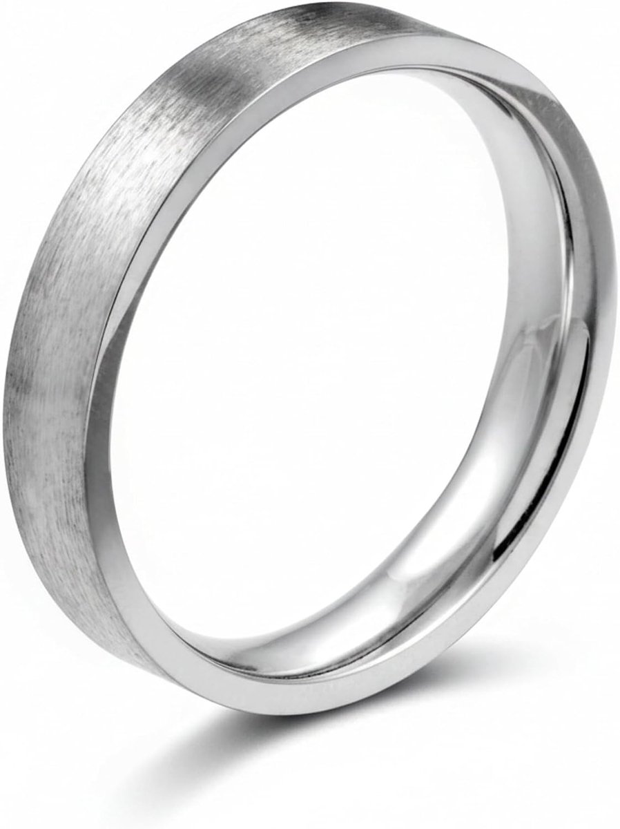 Meditoys · Ring van roestvrij staal voor dames · geborsteld roestvrij staal · nikkelvrij · tijdloos en elegant · breedte: 3,5 mm