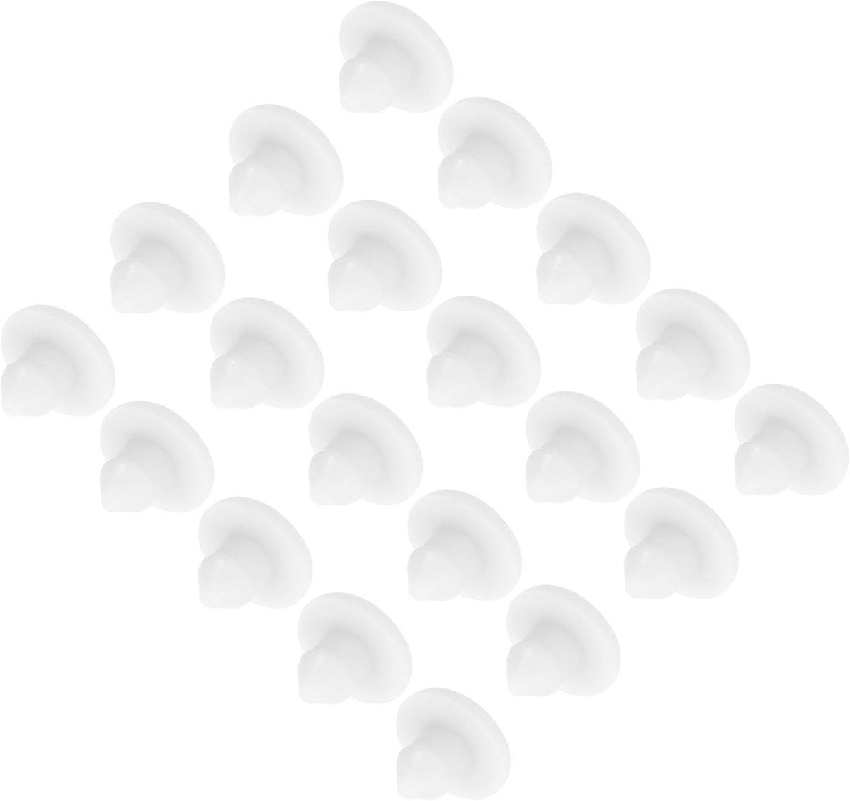 30 stuks overloopafdekkingen van siliconen, montagediameter 2,5 mm, smalle sleufbreedte van 1,5 mm, ronde plaatafdichting, wit