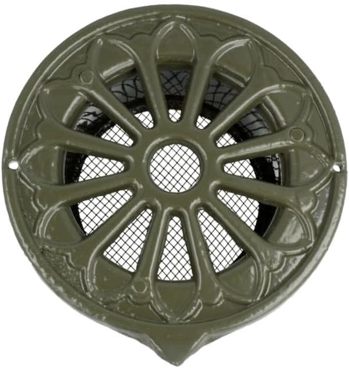 Beschläge Nostalgie ventilatierooster toe- en afvoerrooster antieke uitstraling beluchtingsrooster afvoerfles insectenbeschermingsrooster oudbouwrooster aansluitnippel buitenwandrooster (Groen