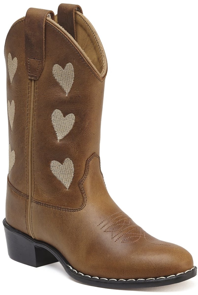Bootstock Hearts Brown Cowboylaarzen - Tieners - Bruin - Leer