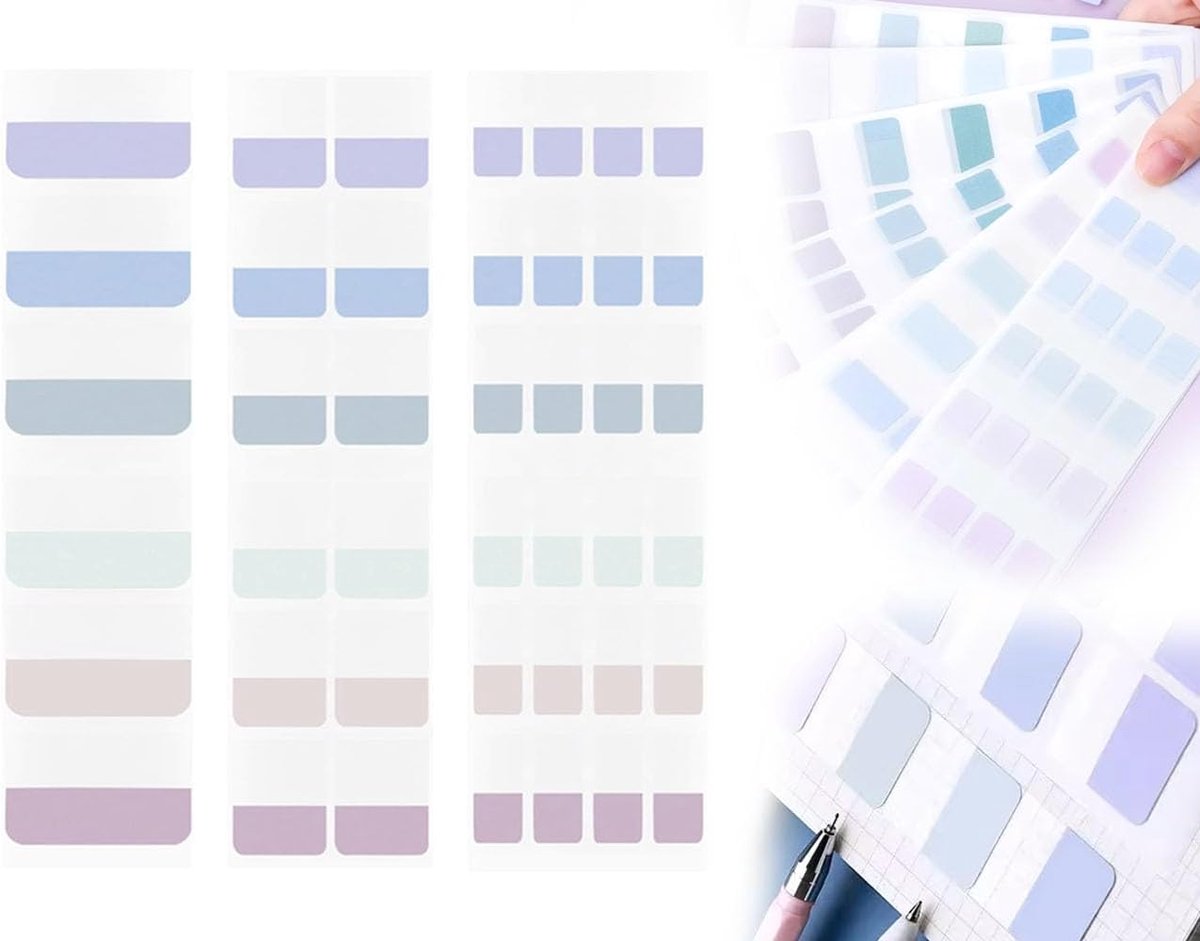 Zelfklevende Labels 420 Stuks - Morandi Kleuren - Herbruikbare Tabs - Perfect voor Notities - ShopVlot