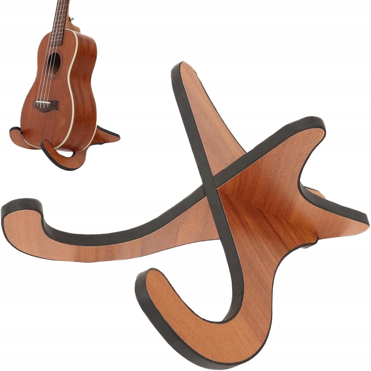 Houten Vloerstandaard voor Ukulele en Kleinere Instrumenten