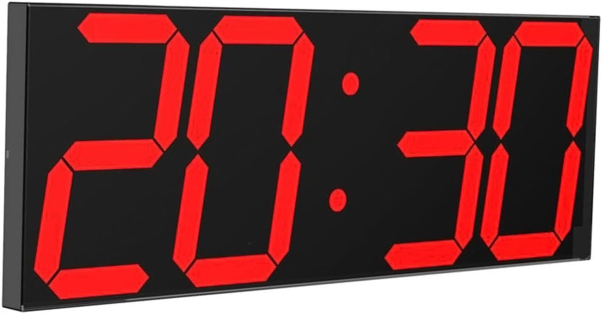 LED digitale klok 18 inch - grote wandklok - countdownfunctie - helder leesbaar - ShopVlot