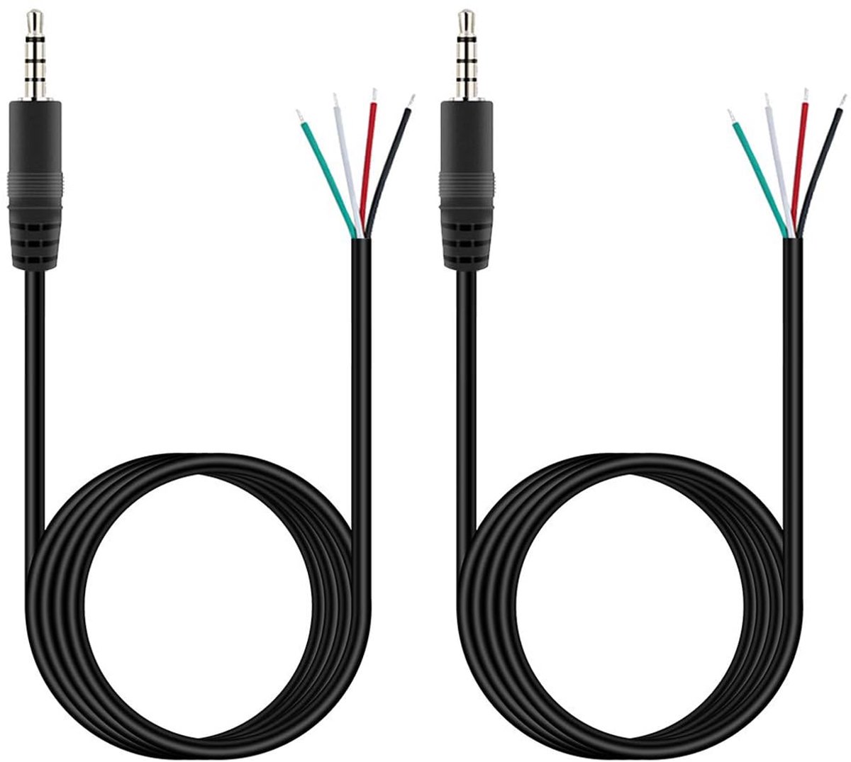 3.5mm Male Plug naar Open Eind Draad - 1.5m TRRS Stereo Kabel - Ideaal voor Reparatie Hoofdtelefoons - ShopVlot