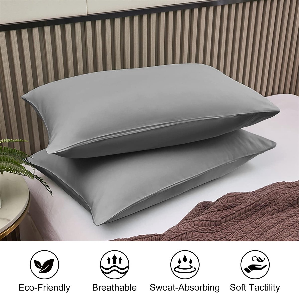 Kussenhoezen 40 x 70 cm - 100% Katoen - Ademend en Zacht - Perfect voor elke slaapkamer - ShopVlot