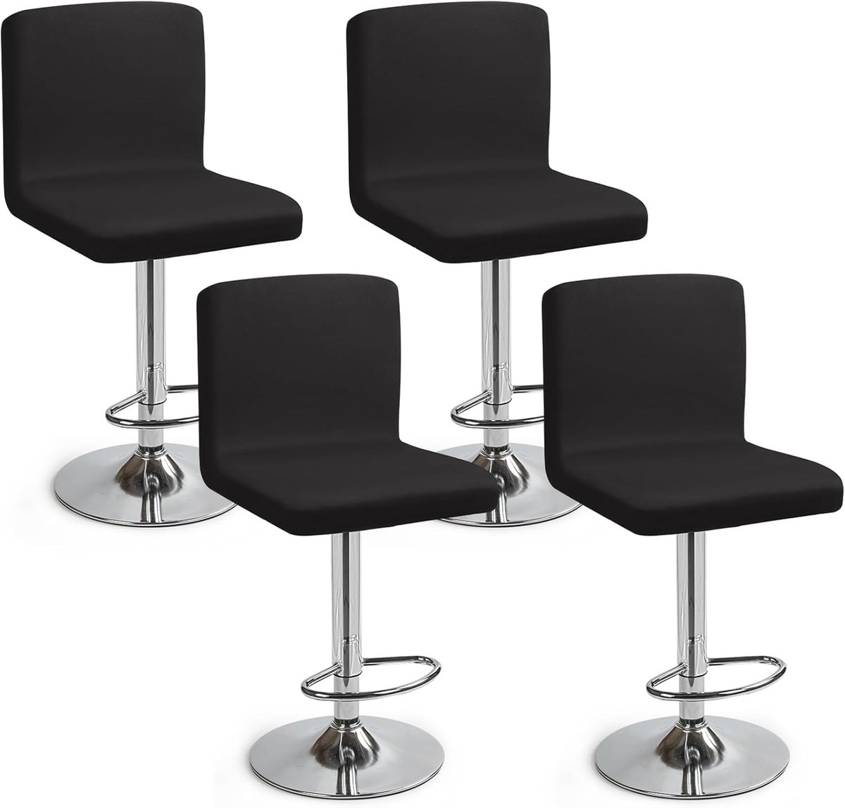 Barkruk Covers Set van 2 - Rekbaar - Met Rugleuning - Bescherm en Verfraai - ShopVlot