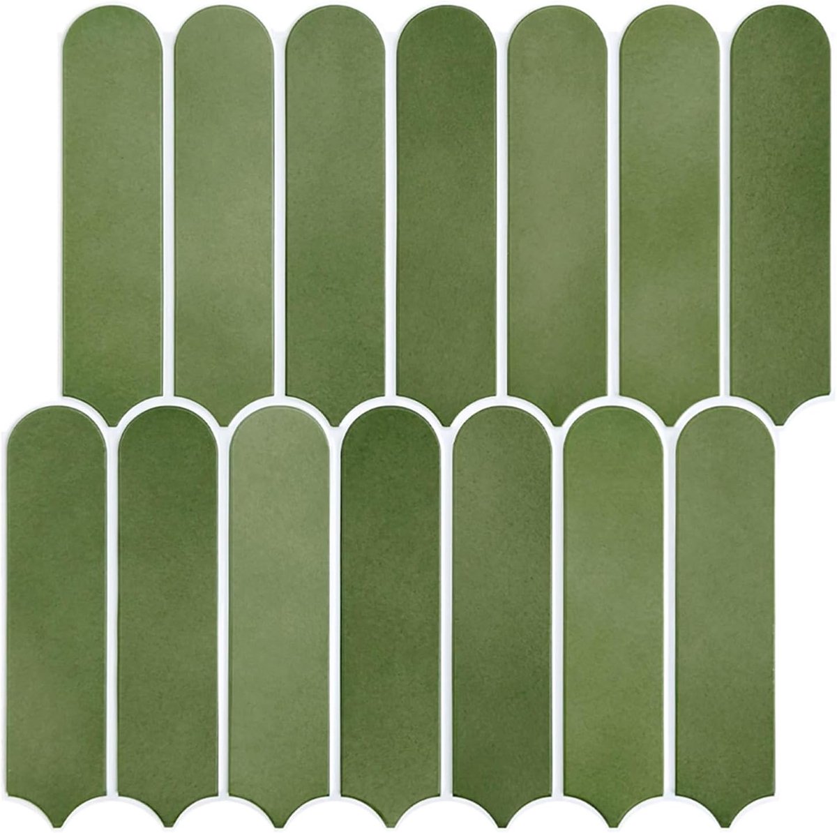 Zelfklevende Wandtegels 30 x 30 cm - Matte Groene PVC - 3D Textuur - Perfect voor Keuken en Badkamer - ShopVlot