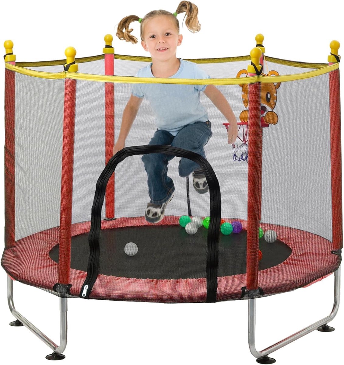 Trampoline 140 cm - met veiligheidsnet - elastische binnenbedden - ideaal voor kinderen 2-3 jaar - ShopVlot