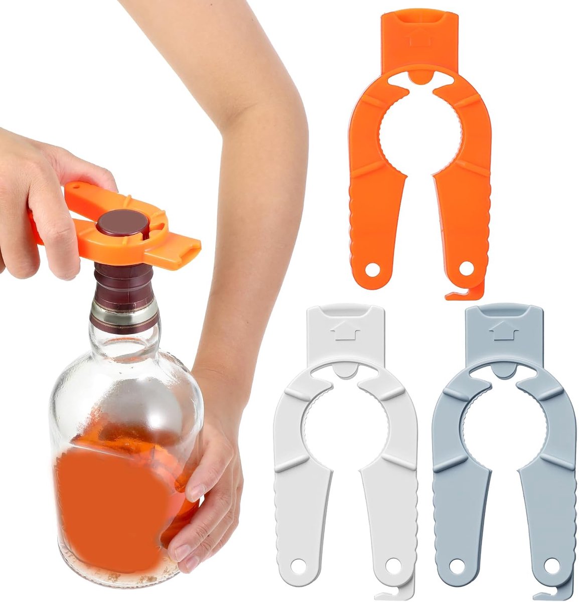 flesopener set 3 stuks - multifunctioneel - kunststof - ideaal voor seniors - ShopVlot