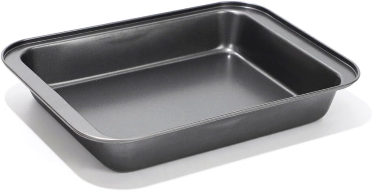 Bakplaat diep 30 x 20 x 5 cm - carbonstaal - anti-aanbaklaag - ideaal voor bakken en grillen - ShopVlot