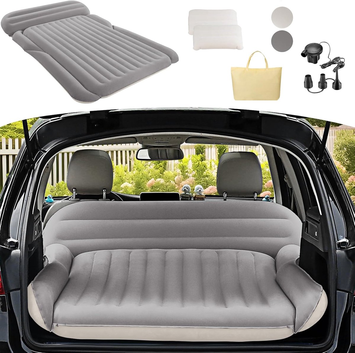 Opblaasbaar matras voor SUV - dubbelzijdig - comfortabel en praktisch - ideaal voor kamperen - ShopVlot