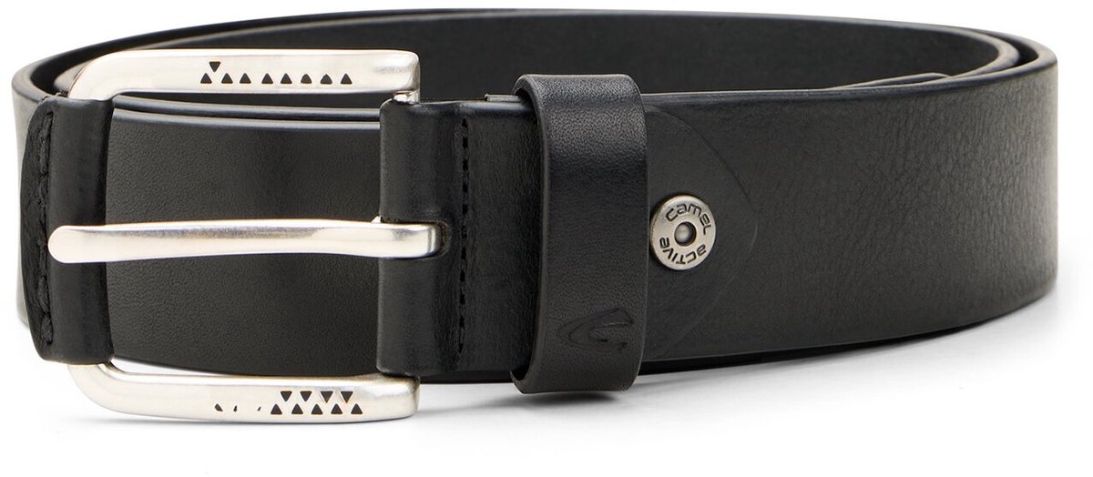 camel active Leren riem met verstelbare details - Maat menswear-L - Zwart