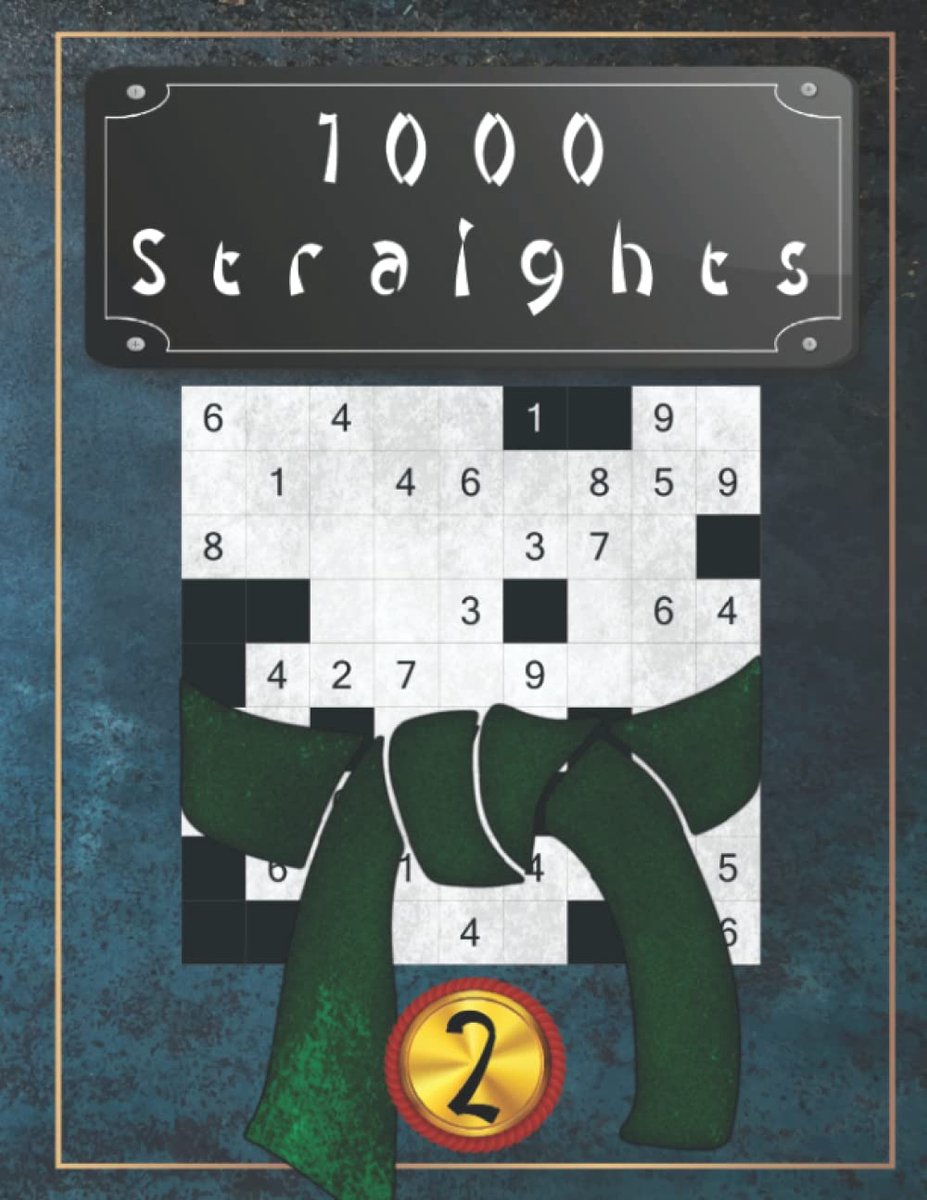 Japanse puzzels 1000 Straights Vol. 2 - hersenkraker - gemiddeld niveau - voor hersentraining - ShopVlot