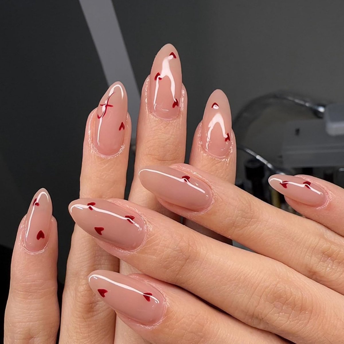 Valse Nagels 24 Stuks - Roze Amandelvorm - Handgemaakt Acryl - Herbruikbare Nagels voor Vrouwen - ShopVlot