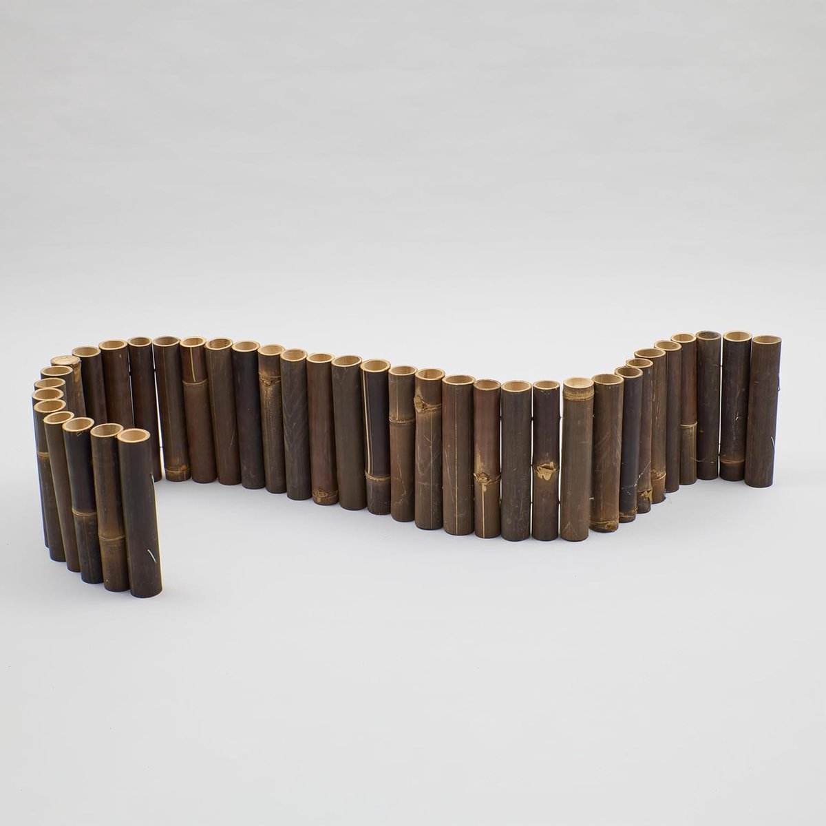 Rasenkante | Bamboe | bruin | Beetumrandung | Beeteinfassung | Rollborder | L: 200cm x H:30cm (2 stuks)