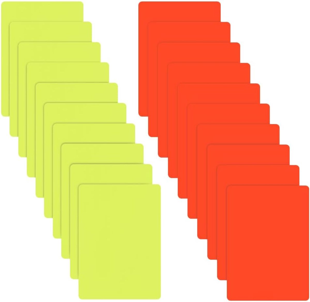20 Stuks Scheidsrechter Rode en Gele Kaarten 80x110mm Doel Rode en Gele Kaarten Sets Voetbal Scheidsrechter Kaarten Sport Voetbal Scheidsrechter Kaarten voor Voetbalwedstrijden
