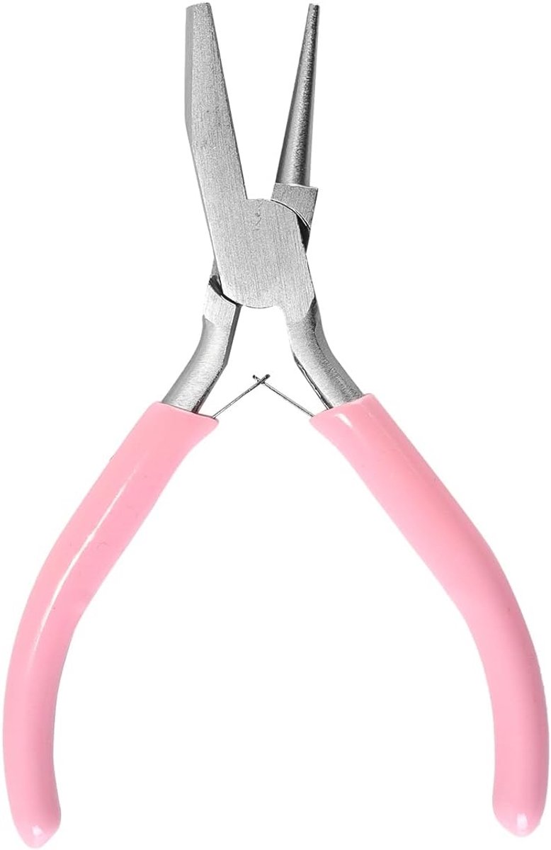 1 stuk roze sieradentang Beadsmith concave ronde bekkentang - draadlus- en buiggereedschap (diameterbereik 1,8-5 mm)