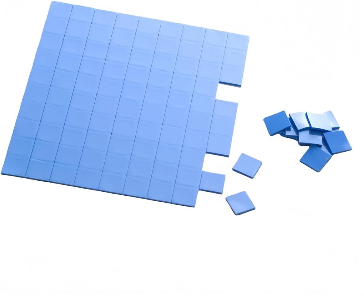 Thermische pad, verpakking van 3 warmtegeleidende siliconen pads, 100 x 100 mm, 1 mm, thermische siliconen pad voor CPU, warmtegeleidend kussen