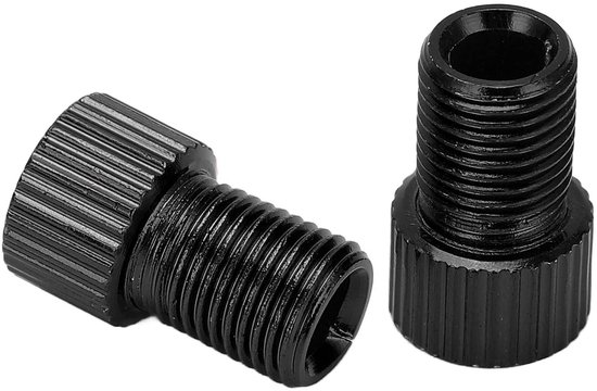 Fietsventiel Converter - Pomp Adapter - Fietsbanden Oppompen - Aluminiumlegering - 2 stuks - Zwart — afbeelding 2