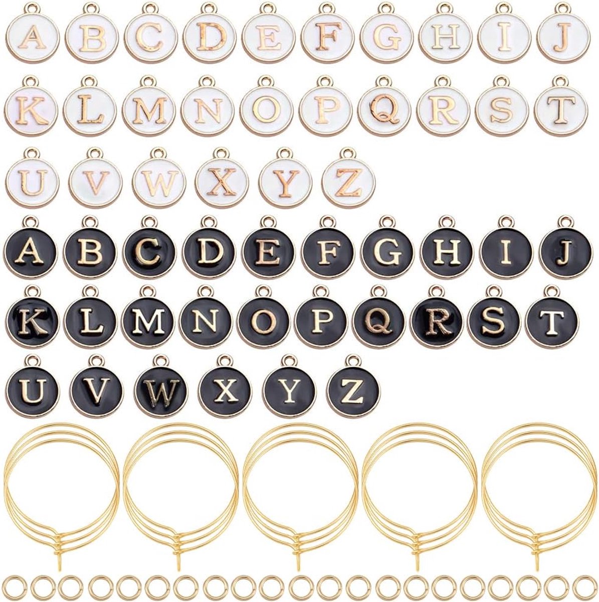 30 sets DIY wijnglas bedels 52 legering emaille bedels 52 roestvrijstalen springringen 30 messing wijnglas bedelringen drinken markers tags aangepaste bedels wijn voor bruiloft