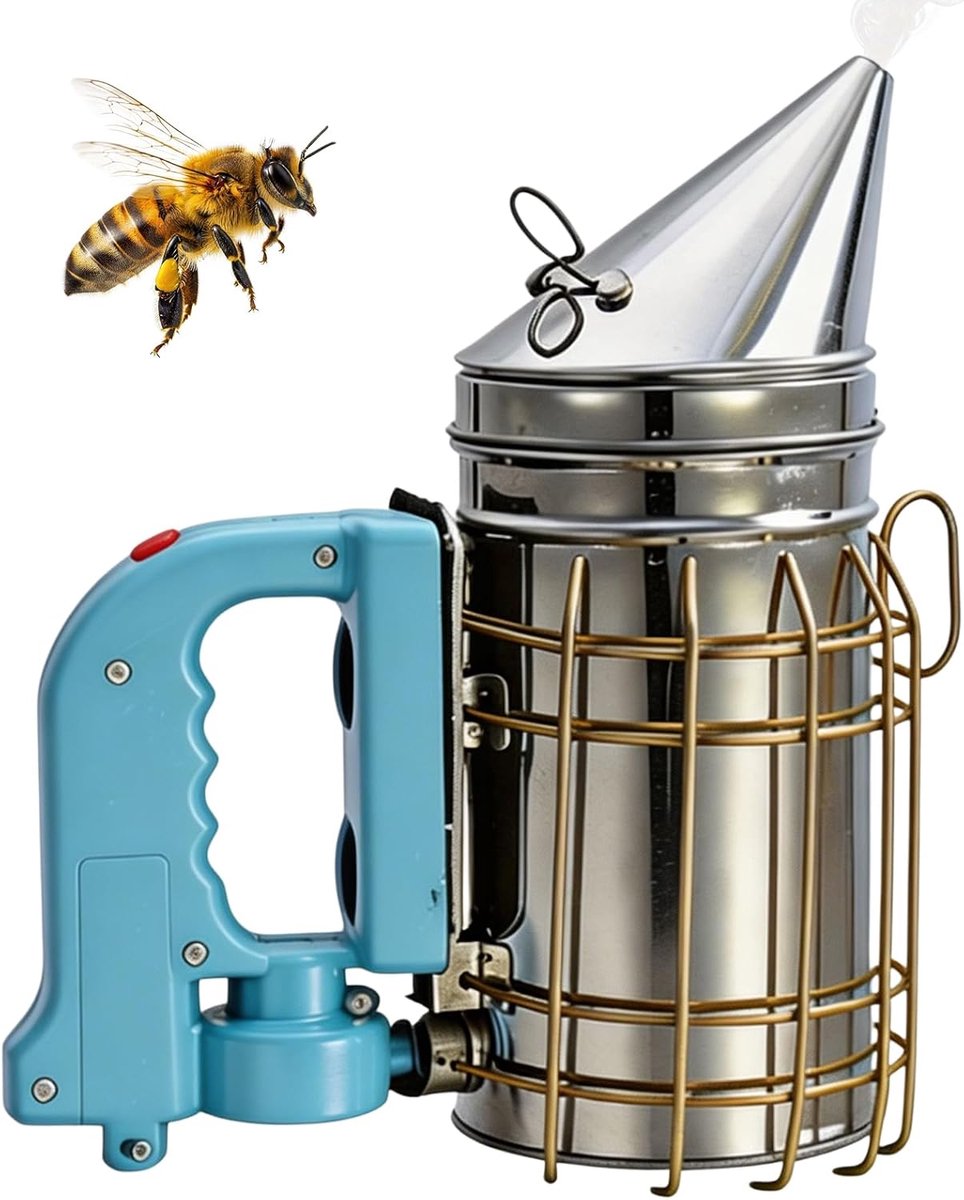 Bijenkorf Roker,Bee Bijenkorf Roker,Rookapparaat Voor Imkers Voor Beginners: Bijen,Imkerbenodigdheden,Powerbank Of Batterij,Blauwe Handgreep